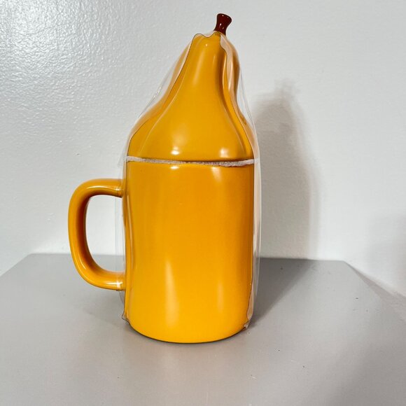 Rae Dunn Coffee Mugs with Decorative ceramic Lids (Oh My Gourd) - Picture 2 of 3